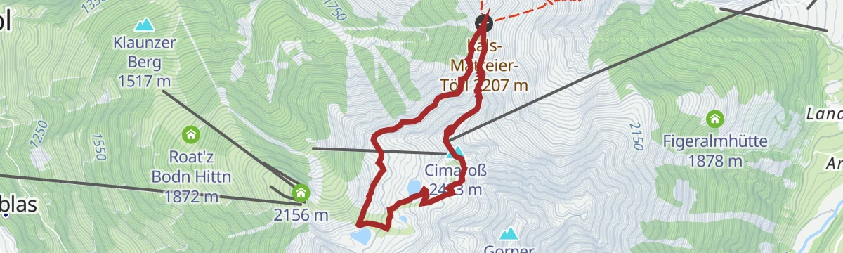 Route map: Cimaross - Goldriedrunde Nr. 146